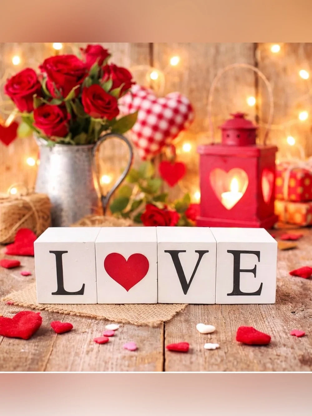 Reversible Wooden Block Decor -